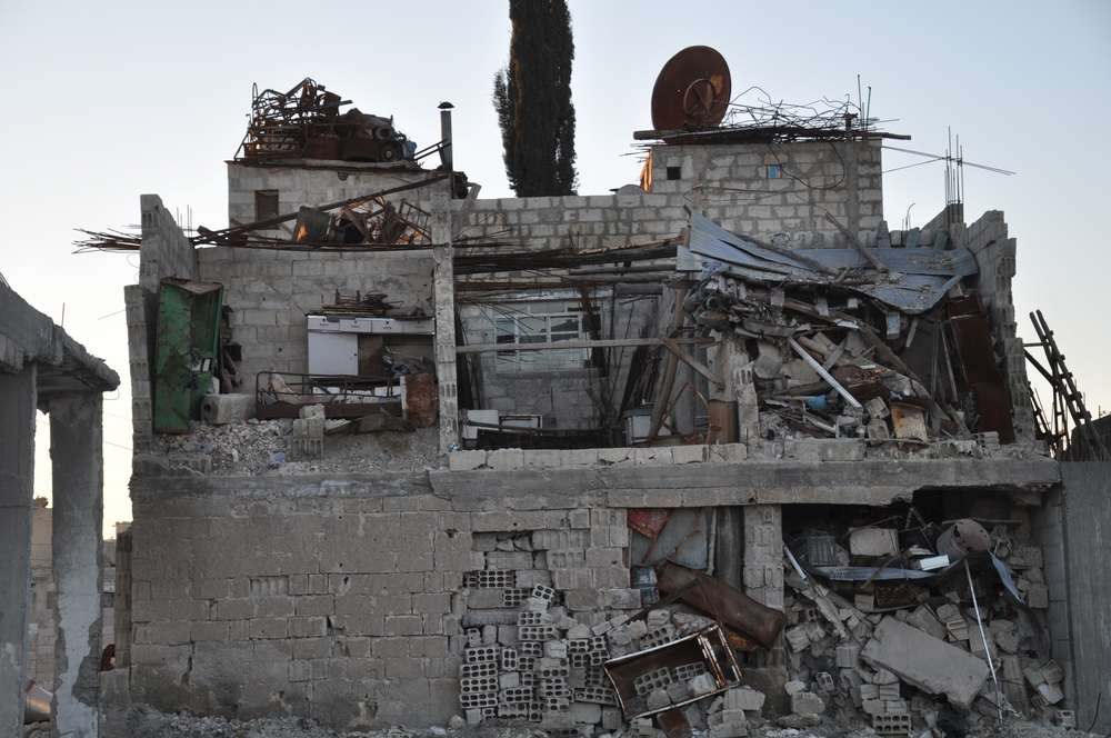 Destruição em Kobane, no norte da Síria.