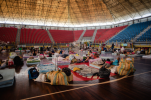 MSF fornece cuidados de higiene para venezuelanos em quarentena após voltarem ao país