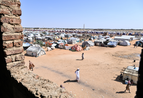 Acampamento de Al-Mina Al-Muwahad, em El Obeid, que acolhe famílias deslocadas pela guerra. Sudão. ©Julie David de Lossy/MSF