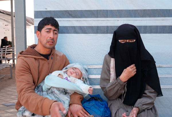 Samar Abu Mustafa, paciente de Médicos Sem Fronteiras diagnosticada com desnutrição na gravidez. ©Nour Alsaqqa/MSF