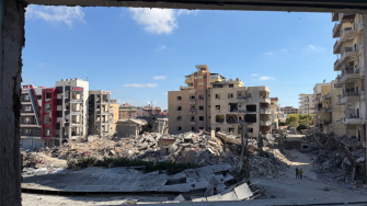 Imagem das imediações do hospital Jabal Amel, gravemente danificado após um ataque israelense em 1º de junho de 2026. ©Kristen Poels/MSF
