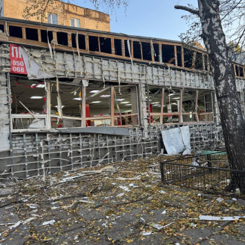 Infraestrutura civil após ataque russo em Synelnykove, região de Dnipropetrovsk, na Ucrânia em 24 de outubro de 2026.©MSF