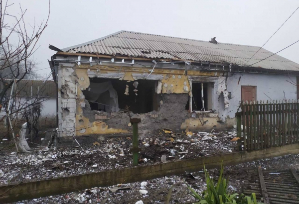 Foto: Uma casa em Mariupol destruída por um bombardeio