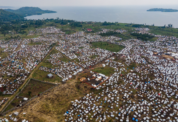 Campo de Bulengo, nos arredores de Goma, onde MSF oferece serviços de saúde. Foto: Michel Lunanga/MSF