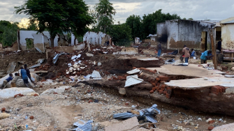 Ciclone destruiu casas e estrada em Phalombe. Foto: Pascale Antonie/MSF