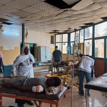 Depois da explosão no mercado de Gorro, no domingo, o hospital de Bashair recebeu mais de 60 feridos. © MSF/Marie Burton