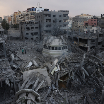 Destruição em Gaza. © Mohammed ABED