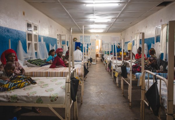 Centro de alimentação terapêutica do hospital geral de referência de Masisi, onde profissionais de MSF atuam desde 2007 em apoio ao Ministério da Saúde da RDC. © Laora Vigourt/MSF