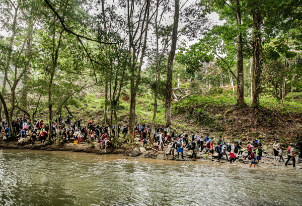Migrantes da rota de migração de Darién. Agosto de 2023. © Juan Carlos Tomasi/MSF