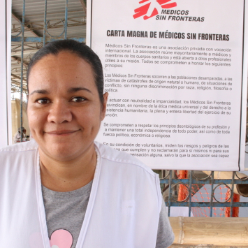 Mercedes Cortez, supervisora de enfermagem de MSF na clínica em Tumbes, no Peru. © Lisa Mena/MSF