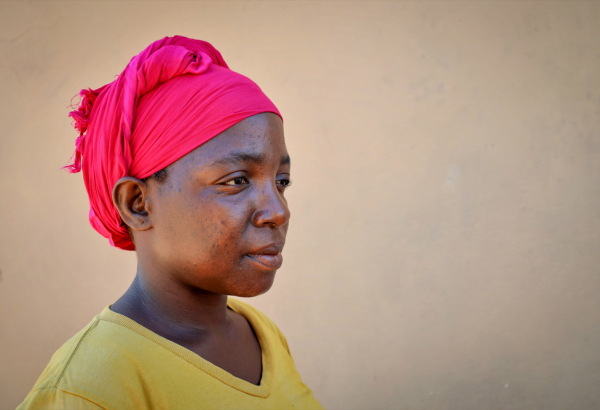 Ernestina Jeremias, deslocada de sua cidade por causa da violência. ©MSF/Martim Gray Pereira