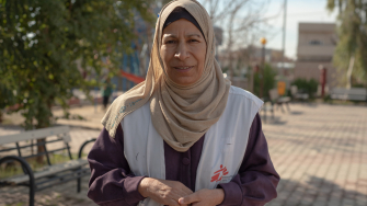 Waziha Ahmed Muhammad atuou como promotora de saúde no projeto de MSF em Hawija. © Hassan Kamal Al-Deen/MSF