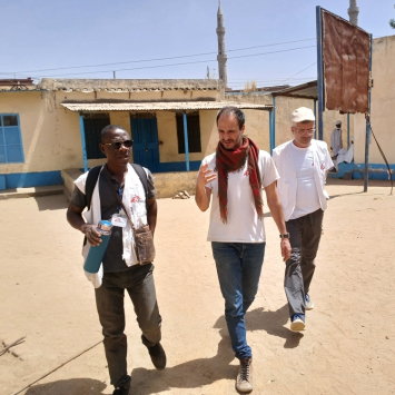 MSF International President Dr Christos Christou visiting the Za