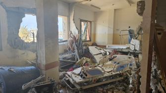 Fotografia tirada dentro do hospital Nasser, em 13 de março de 2024 © MSF