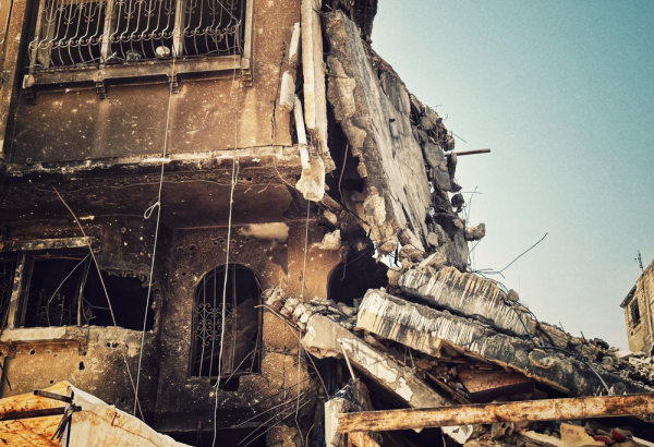 Prédios destruídos em Khan Younis, sul de Gaza. Maio de 2024. © Lisa Macheiner