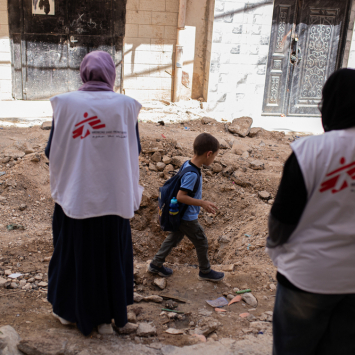 After the 9-day incursion that took place in Jenin from 28 August to 6 September, MSF teams resumed their psychological first-aid activities in the refugee camp.  

 

Salwa and Rahma visit the camp weekly to meet the residents and make assessments on their mental health and evolution.  

 

“The level of destruction keeps becoming bigger, and the psychological impact is huge” explains Rahma, “residents believe that what is happening in Gaza will happen as well in the camp. Many people, and especially women and children, suffer from symptoms of psychological trauma, and develop eating and sleeping problems like recurrent nightmares and anxiety due to the fear of incursions which often happen at night”  

 

People cannot feel safe given the brutality of the incursions and the impossibility to foresee when the next one will come. In this context, psychological treatment is challenging as the trauma is ongoing.