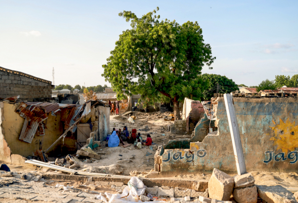 A enchente destruiu muitas estruturas em Maiduguri, na Nigéria. Setembro de 2024. © Abba Adamu Musa/MSF
