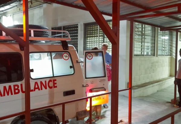 Ambulância de MSF no hospital em Carrefour. Setembro de 2024. © Didier Rigole/MSF
