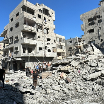 Destruição no norte de Gaza após bombardeios. Gaza, outubro de 2024. ©MSF