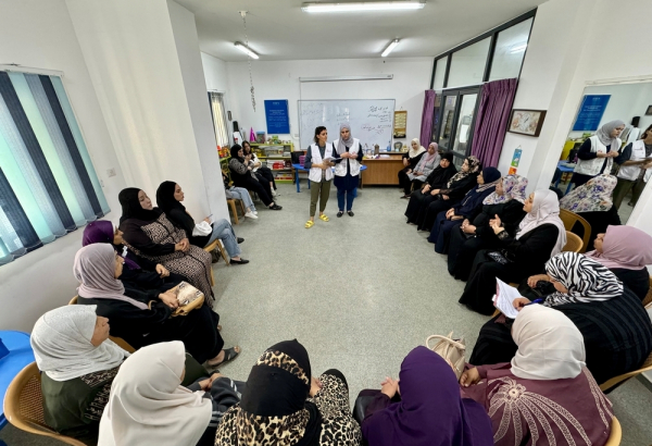 Participantes reunidas para treinamento. Outubro de 2024. © Oday Alshobaki/MSF