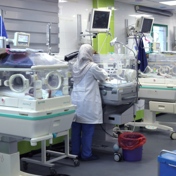 Unidade neonatal de cuidados intensivos do hospital Nasser, em Gaza. 29 de dezembro de 2024. ©Nour Alsaqqa/MSF