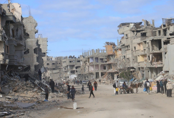Palestinos retornam à cidade de Rafah, no sul de Gaza, Palestina. Janeiro de 2025. ©MSF