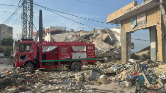 Destruição em Ain Baal após ataque israelense. © Maryam Srour/MSF