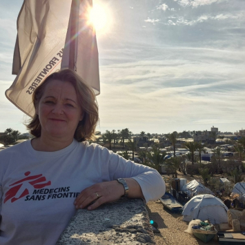 Katrin Glatz Brubakk, especialista em saúde mental de MSF em Khan Younis, sul da Faixa de Gaza, Palestina ©MSF