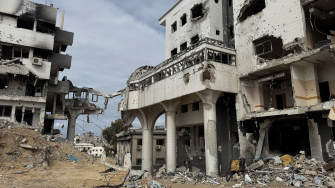 Hospital Al Shifa, no norte de Gaza, destruído pelas forças israelenses. Fevereiro de 2025. ©Nour Alsaqqa/MSF