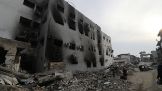 Hospital Kamal Adwan, severamente danificado por ataques israelenses. © Nour Alsaqqa/MSF