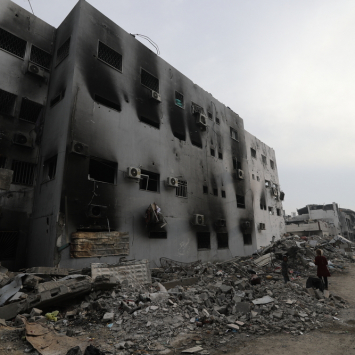 Hospital Kamal Adwan, severamente danificado por ataques israelenses. © Nour Alsaqqa/MSF