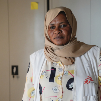 Majda Rizq trabalha em MSF há 25 anos. ©Faiz Abubakr