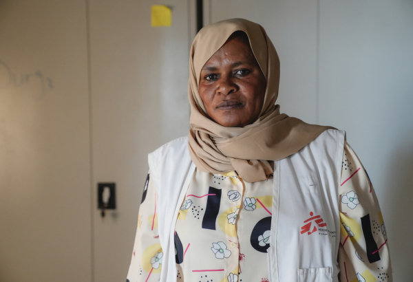 Majda Rizq trabalha em MSF há 25 anos. ©Faiz Abubakr