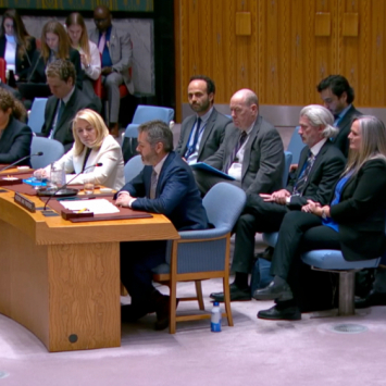 Christopher Lockyear, secretário-geral de MSF, discursa ao Conselho de Segurança da ONU sobre a crise no Sudão, em 13 de março de 2025. © UN Web TV