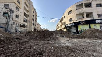 Obstrução na entrada do acampamento de Jenin, na Cisjordânia. ©Oday Alshobaki/MSF