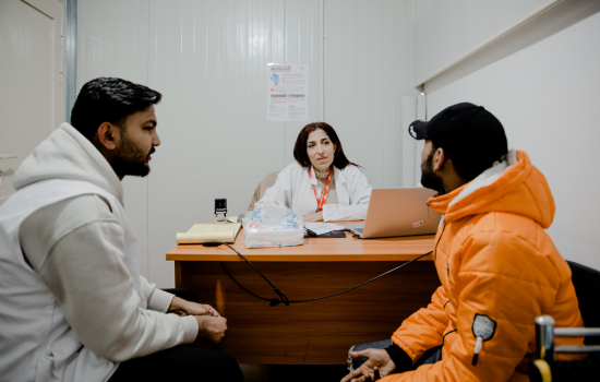 Sujon during a consultation with MSF Dr Chadia El Kadi, general practitioner, at the Bourj Hammoud clinic, accompanied by Kawthar, MSF community health educator who is translating the conversation to Bangla, Sujon’s native language. 

In the MSF clinic in Bourj Hammoud, services are open to all, but the majority of our patients are from migrant communities.  

We offer primary healthcare consultations, sexual and reproductive health services, and mental health services, including psychiatric consultations. We also cover referrals for hospitalisation, including for psychiatric emergencies.