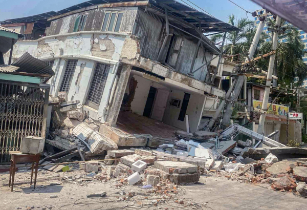 Destruição causada pelo terremoto, em Mandalay. Mianmar, 31 de março de 2025. © MSF