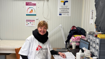 Mia Kolak, obstetriz na Unidade Móvel de Saúde de MSF no acampamento de Samos, na Grécia ©/MSF