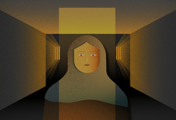 Ilustração feita com base no depoimento de Suha © Dora Naliesna