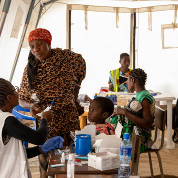 Nos primeiros 15 dias, equipes de MSF trataram 380 crianças com malária em Chiure, em Cabo Delgado.@ Marília Gurgel/MSF