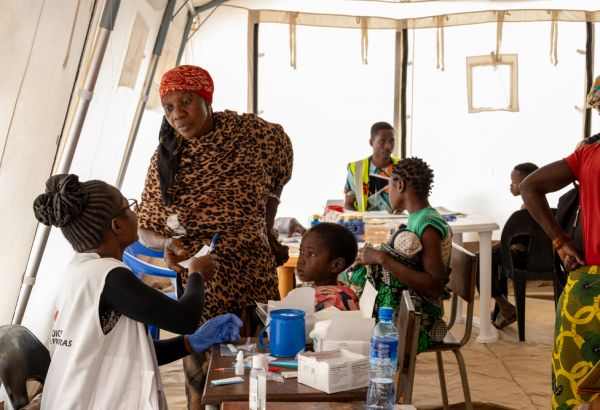 Nos primeiros 15 dias, equipes de MSF trataram 380 crianças com malária em Chiure, em Cabo Delgado.@ Marília Gurgel/MSF