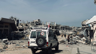 Jabalia, no norte de Gaza, foi transformada em ruínas. Fevereiro de 2025. ©Nour Alsaqqa