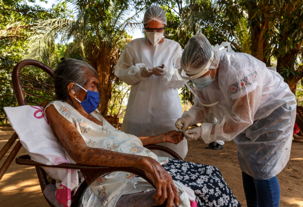 Paciente atendida por equipe de MSF no Mato Grosso do Sul. Foto: Diego Baravelli/MSF