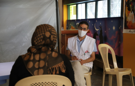 One-on-one consultation between MSF psychiatrist and a patient.