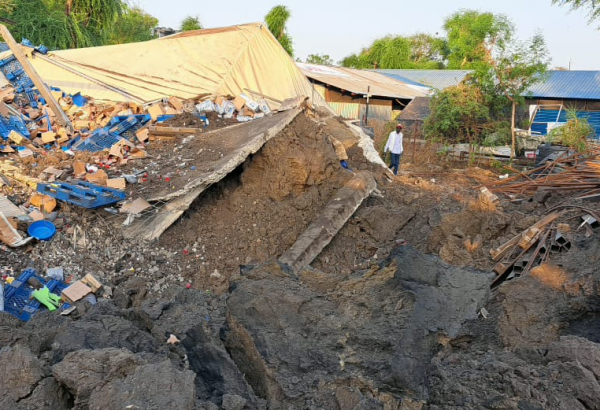 Hospital de MSF em Lankien, no estado de Jonglei, no Sudão do Sul, foi atingido por um ataque aéreo das forças governamentais em 3 de fevereiro de 2026 © MSF