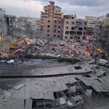 Imagem dos danos no Hospital Jabal Amel após o ataque em 1 de junho. @MSF