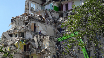 O ataque a Kiev, na Ucrânia, deixou pelo menos 20 pessoas mortas. © Anhelina Shchors/MSF
