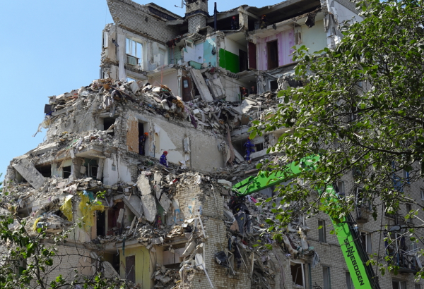 O ataque a Kiev, na Ucrânia, deixou pelo menos 20 pessoas mortas. © Anhelina Shchors/MSF