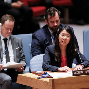 Presidente internacional de MSF faz discurso no Conselho de Segurança da ONU